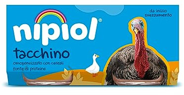 Nipiol Omogeneizzato Tacchino 2x80g (12 Confezioni)