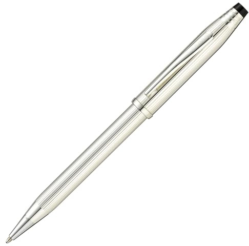 Cross Century II Kugelschreiber (925er Sterlingsilber, Strichstäke M, Schreibfarbe: schwarz, inkl. Premium Geschenkbox) silber