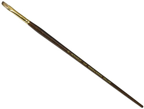Winsor & Newton 5502006 Monarch Brush - Flat Brush No. 6-7 mm, Professional Synthetic Hair Brush for Oil or Acrylic Paints
