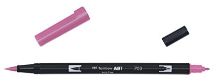 Tombow ABT 703 Dual Brush Pen - Pink Rose