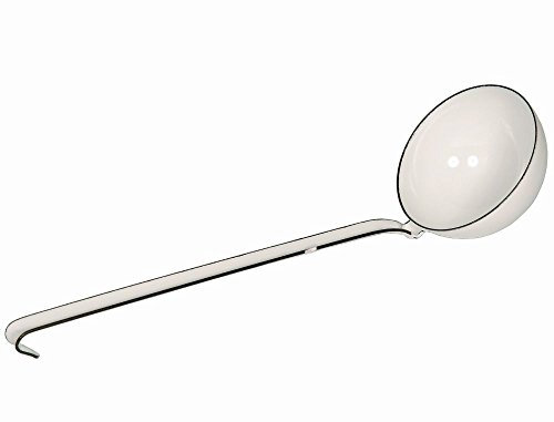 Riess, 0307-033, Schöpflöffel, CLASSIC-WEISS, Durchmesser 7 cm, Höhe 6.5 cm, Emaille, weiss, Suppenkelle