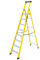 TB Davies 1236-008 Trade Electrician Platform Step Ladders, 8 Tread, Platform Height 1.9m, GRP Fibreglass, Built-in Tool Tray, 150kg Work Load, EN131