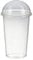 1-PACK Smoothiesbecher + Domdeckel mit Öffnung 500 ml, Ø 95mm, PET, glasklar, 50 Stück