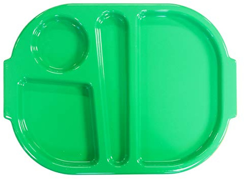 Harfield Small Children's Meal Tray Emerald Green 28 x 23cm Reusable Virtually Unbreakable Polycarbonate