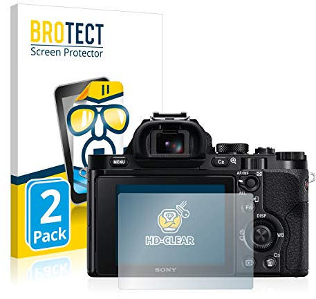 BROTECT Schutzfolie für Sony Alpha 7 (ILCE-7) | 2 Stück Transparenter Displayschutz Made in Germany Klare Displayschutz-Folie Clear Einfache Montage Case-Friendly