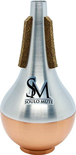 Soulo Mute SM6525 Trompetendämpfer gerade, Kupferboden, 17,8 x 9,5 x 9,5 cm
