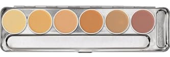 Kryolan - Dermacolor Camouflage Cream Palette - 6 Colors - Model H …