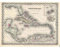 Wee Blue Coo 1855 Colton Map The West Indies Vintage Art Print Poster Wall Decor Kunstdruck Poster Wand-Dekor-12X16 Zoll