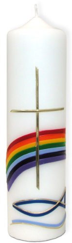 Uljö °° Kerze Regenbogen/Fisch