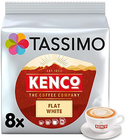Tassimo Kenco Flat White Coffee Pods x8 (Pack of 5, Total 40 Drinks)