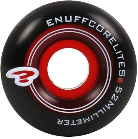 ENUFF Unisex-Erwachsene Koreliten Räder, schwarz/rot, Einheitsgröße