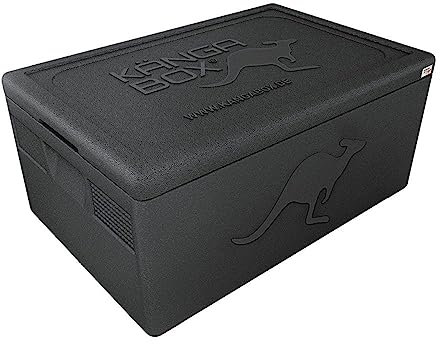 KÄNGABOX® Expert GN 1/1 – Thermobox für Gastronomie & Catering 46 Liter – Perfekt für GN-Behälter 53 x 32,5 cm – Ultraleicht, stapelbar, stoßfest – Spülmaschinenfest & HACCP-konform – schwarz