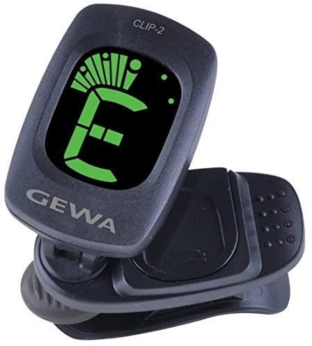 GEWA Automatisches Chromatisches Stimmgerät Clip-2 mit LCD-Anzeige, Farbwechsel, hohe Genauigkeit