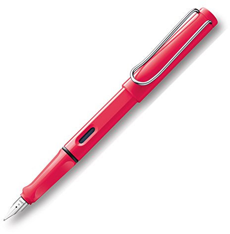 Lamy Safari Fountain Pen Neon Coral Extra-Fine Nib (L41EF)