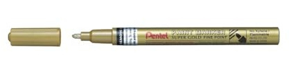 Pentel MSP10 Paint Marker, Fine 2.9mm Bullet Tip, Metallic Gold ink (Pack of 12)