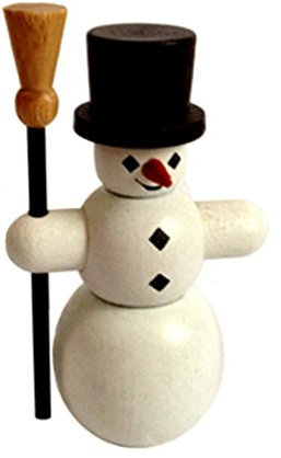 Rudolphs Schatzkiste Miniaturfigur Schneemann bunt Höhe=7cm NEU Seiffen Erzgebirge Dekoration Holzfiguren Weihnachten Fensterschmuck Spielzeug Deko Weihnachtsfigur
