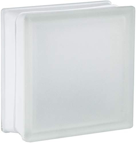 Vetrocemento di design Riva chiaro 2 lati satinato 19x19x8 cm - 5 pezzi