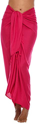 SHU-SHI - Pareo para Mujer - Diseño en Colores Lisos - Talla única - Fucsia