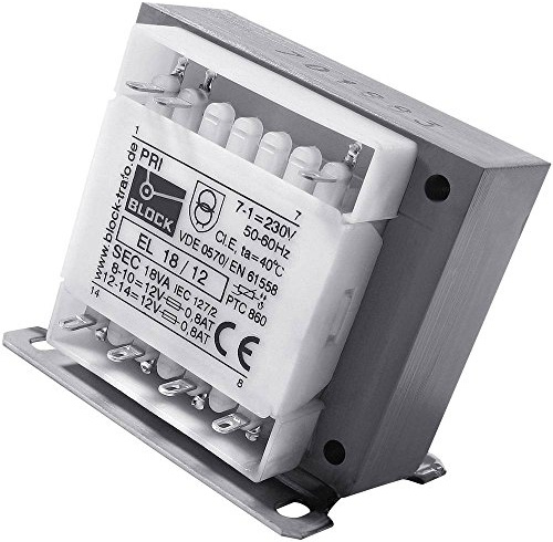 Block 716821 EL 28/15 Control Transformer, Separating Transformer, Safety Transformer 1 x 230 V/AC 2 x 15