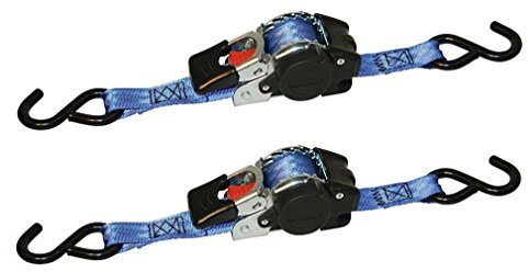 Paar (2Stk) Automatik Spanngurt selbstaufwickelnd Zurrgurt mit Aufrollautomatik Automatik Ratschenspanngurt Ratsche Gurt Ratschengurte 1,85m 600kg Umreifung EN 12195-2, iapyx® (B)