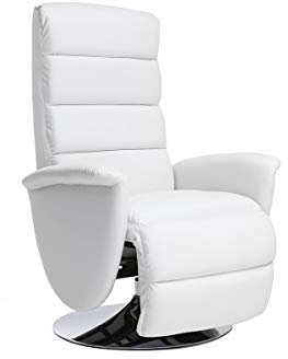 Miliboo Relax-Sessel manuell verstellbar Weiß Nelson