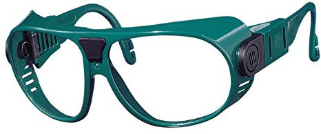 Schutzbrille MALIBU Nylon Gläser klar oder grün getönt Schutzstufen DIN 1.7 / 5, Bügel frei verstellbar Schweißbrille, Schleifbrille, Schweißschutzbrille, Schutzstufe:klar