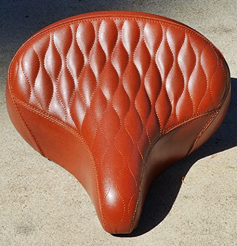 Fito Fahrradsattel, Übergröße, 26,7 x 24,1 cm, Kunstleder, Retro, Strand, Cruiser, Komfort, Fahrradsattel (GW-braun)