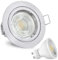 linovum LED Einbauspot gebürstet rund Edelstahl Optik neutralweiß 6W 230V - Einbauleuchte mit GU10 Fassung Anschluss ohne Trafo