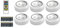 Brilliant Evolution Stick on Puck Lights with Remote, Battery Operated Wireless LED Lights for Cabinets, Stairs, Under Kitchen Cabinet Lighting, Stick on Wall Lights - 6 Pack