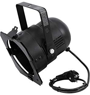 Eurolite PAR-38 Spot schwarz | PAR-38-Scheinwerfergehäuse mit E-27 Sockel (mit Kabel + Stecker)