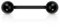 PunkJewelry Piercing Piercing Langue Barbell Bioflex Uni Bioflex (Flexible Plastique) - Noir