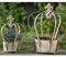 Blumentopf, Pflanztopf, Rankhilfe 2er-Set in Form einer Krone, Höhe ca. 30 cm und 40 cm