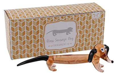 Glass Sausage Dog Dachshund Ornament