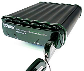 BUSlink CipherShield USB 3.0/eSATA FIPS 140-2 Level 2 HIPAA 256-bit AES Hardware Encrypted Desktop Hard Drive (10TB)