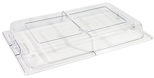 GN 1/1-Buffethaube aus glasklarem Polycarbonat, passt auf alle GN-Tabletts, eine Seite aufklappbar, sehr robust / 53 x 33,3 x 7 cm | ERK
