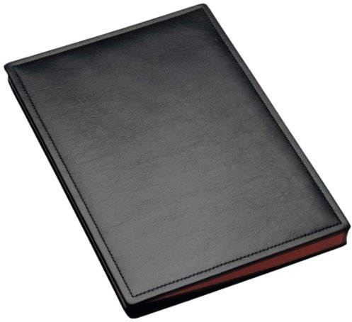 Läufer 34816 Modena Unterschriftenmappe, fein genarbtes Rindsleder, schwarz, Handgefertigt aus Echtleder in Deutschland, Chefmappe aus Leder