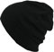 CHARM Bio-Baumwolle Beanie Mütze - Herren Hergestellt In Japan Strick Slouch Schwarz