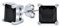Schwarze Quadratische Zirkonia Prinzessschliff CZ Ohrstecker Für Damen Und Herren .925 Sterlingsilber