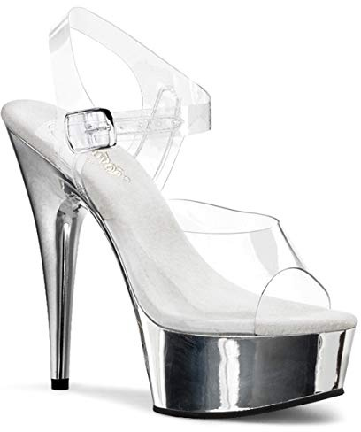 Pleaser Del608/c/m, Damen Plateau Pumps