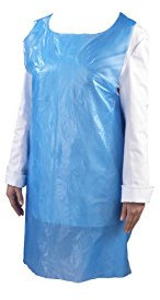 Genware NEV-EBA Disposable Apron, Flat packed, Blue (Pack of 100)