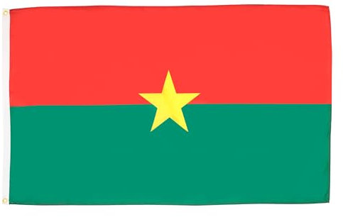 AZ FLAG - Flagge Burkina Faso - 150x90 cm - Burkina Faso Fahne 100% Polyester mit Messing-Ösen - 110g