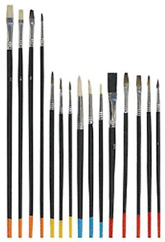 Ardisle 15 Cake Decorating Sugarcraft Brushes Equipment Dusting Tools Fine Pointed Flat
