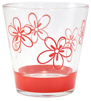 Verres à eau Lot de six couleur rouge