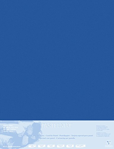 Clairefontaine - Ref 396014C - Pastelmat Mounted Board (5 Sheets) - 1800 Microns - 70 x 100cm - Dark Blue Colour - Specially Formulated For Use With Pastels