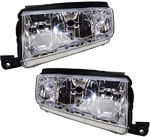 BESTPRICE 2x Hauptscheinwerfer vorne links + rechts H7 / H3 Frontscheinwerfer ohne Stellmotor, Kompatibel mit SKODA FABIA I (6Y2), FABIA I Combi (6Y5), FABIA I Stufenheck (6Y3)