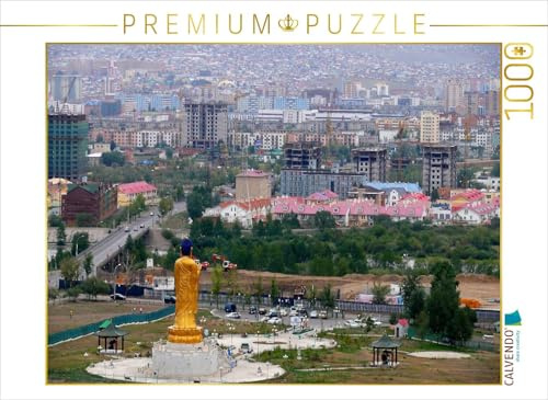 CALVENDO Puzzle Buddha-Statue in Ulan-Bator | 1000 Teile Lege-Größe 64 x 48 cm Foto-Puzzle für glückliche Stunden