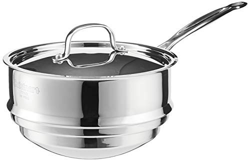 Cuisinart 7111-20 Chef's Classic Stainless Universal Double Boiler with Cover Cookware-Collection, Stainless Steel, 20-cm