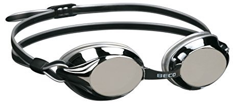BECO 9933 Boston Mirror Wettkampfbrille, grau od. Silber, One Size