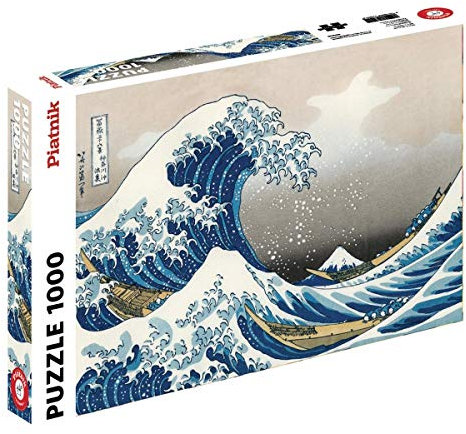 Piatnik 5698 The Wave Hokusai-Das Wellenpuzzle, 1000, Blau (Blue)