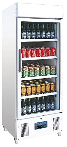 Polar Refrigeration G-Series 340 W Upright Display Fridge 368 Litre, White, Painted Steel, Temp: 2 degree to 8 degree celsius, Size: 1982(H)x620(W)x570(D)mm, 4 Shelves, Energy Rating C, DM076